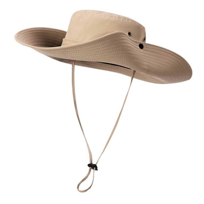 Packable Hat Nylon - パッカブルアウトドアフィッシャーマンハットつば広ユニセックス調節可能なあごロープ