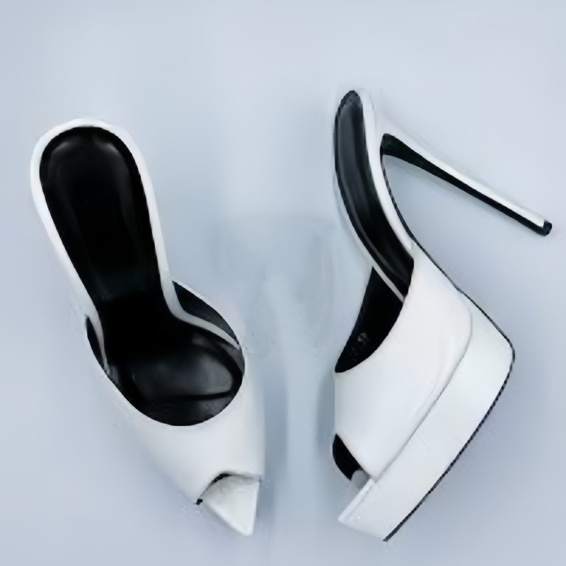 Casual Sandal Leather - MKKHOU ファッションパンプス新高品質手作りカスタム靴セクシーな魚の口の靴厚底ハイヒールサンダル女性の靴