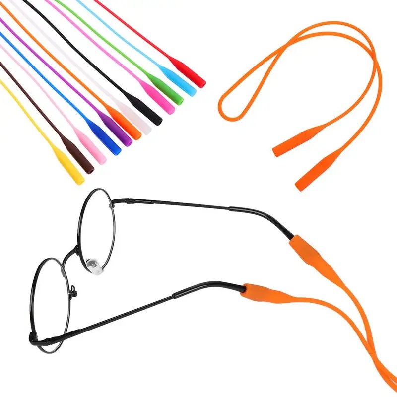 Sunglass Retainer Cord - 1個入りシリコン製メガネストラップ、メガネバンド、スポーツコード、サングラスチェーン、スポーツバンド、コードホルダー、伸縮性のある滑り止めストリングロープ
