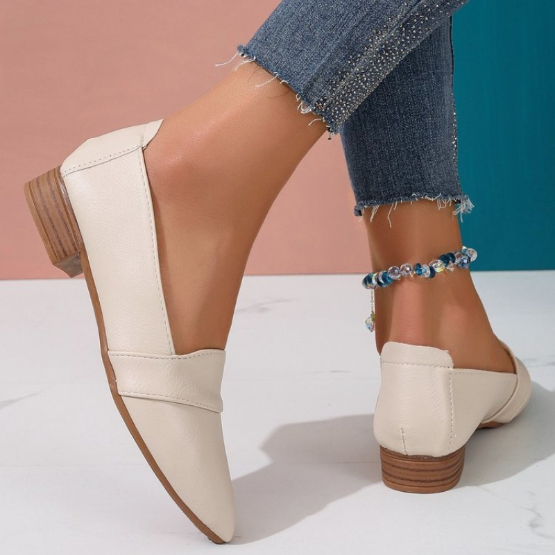 スリッポンシューズ レディース フラットシューズ 無地 ポイ - Casual Sandal Leather のレビューと価格