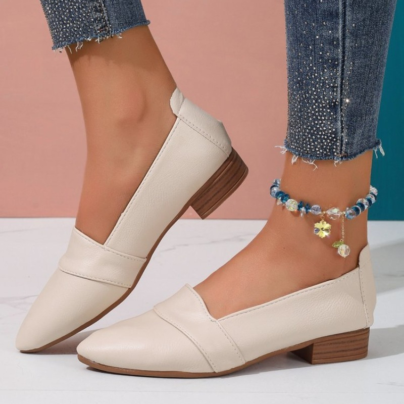 スリッポンシューズ レディース フラットシューズ 無地 ポイ - Casual Sandal Leather のレビューと価格