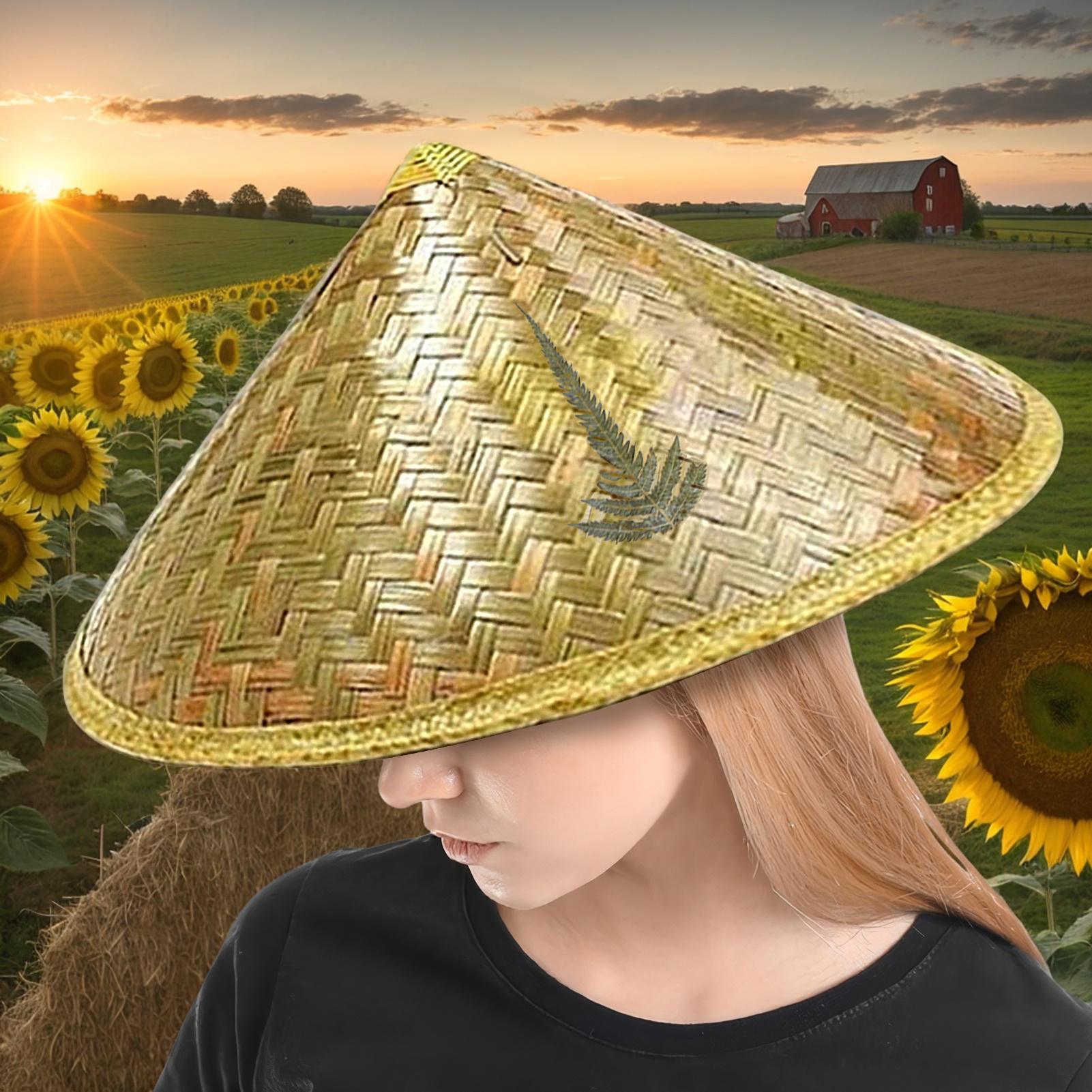 中国製麦わら帽子 手作り籐帽子 調節可能なあご紐付き 釣り、 - Bucket Hat Straw のレビューと価格