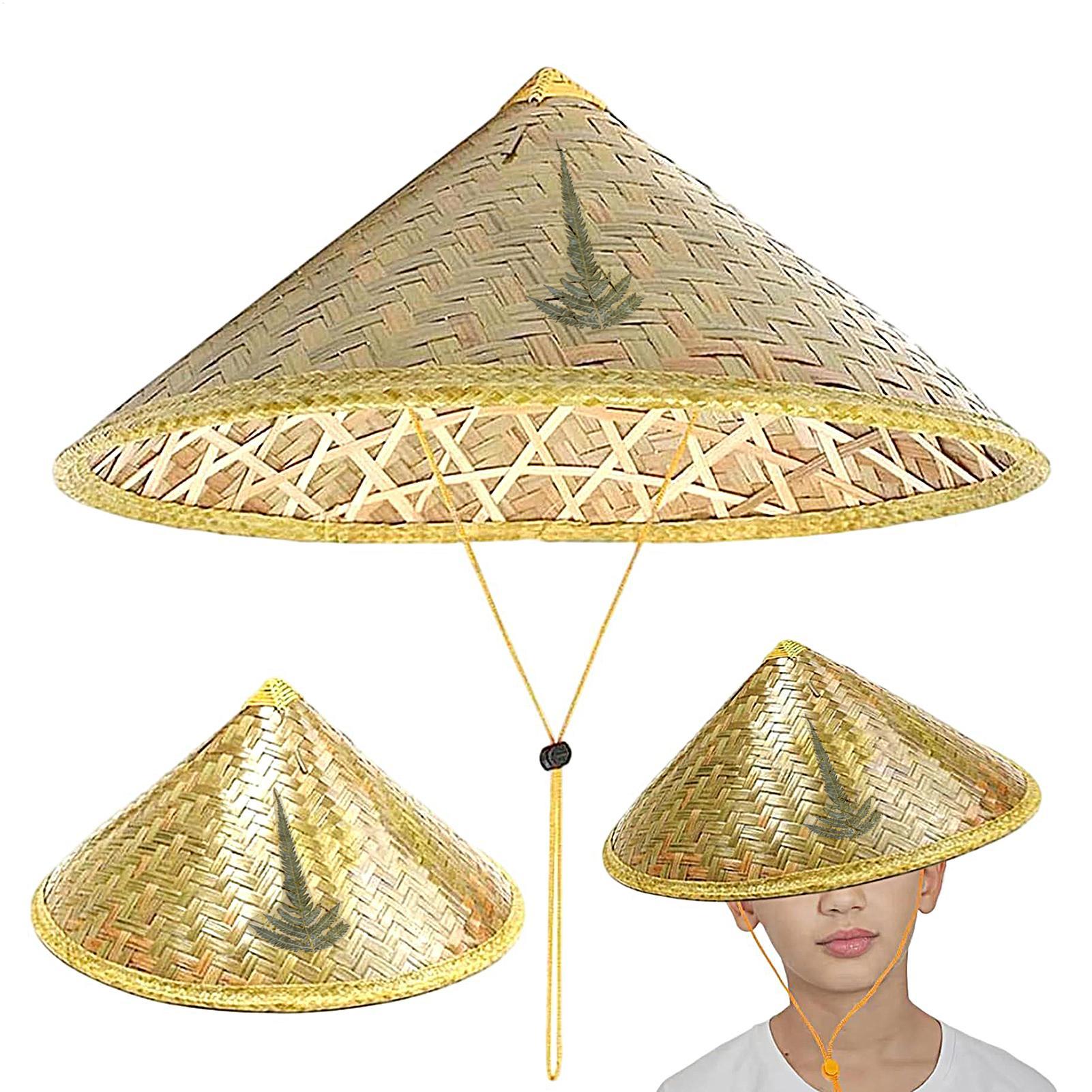 中国製麦わら帽子 手作り籐帽子 調節可能なあご紐付き 釣り、 - Bucket Hat Straw のレビューと価格