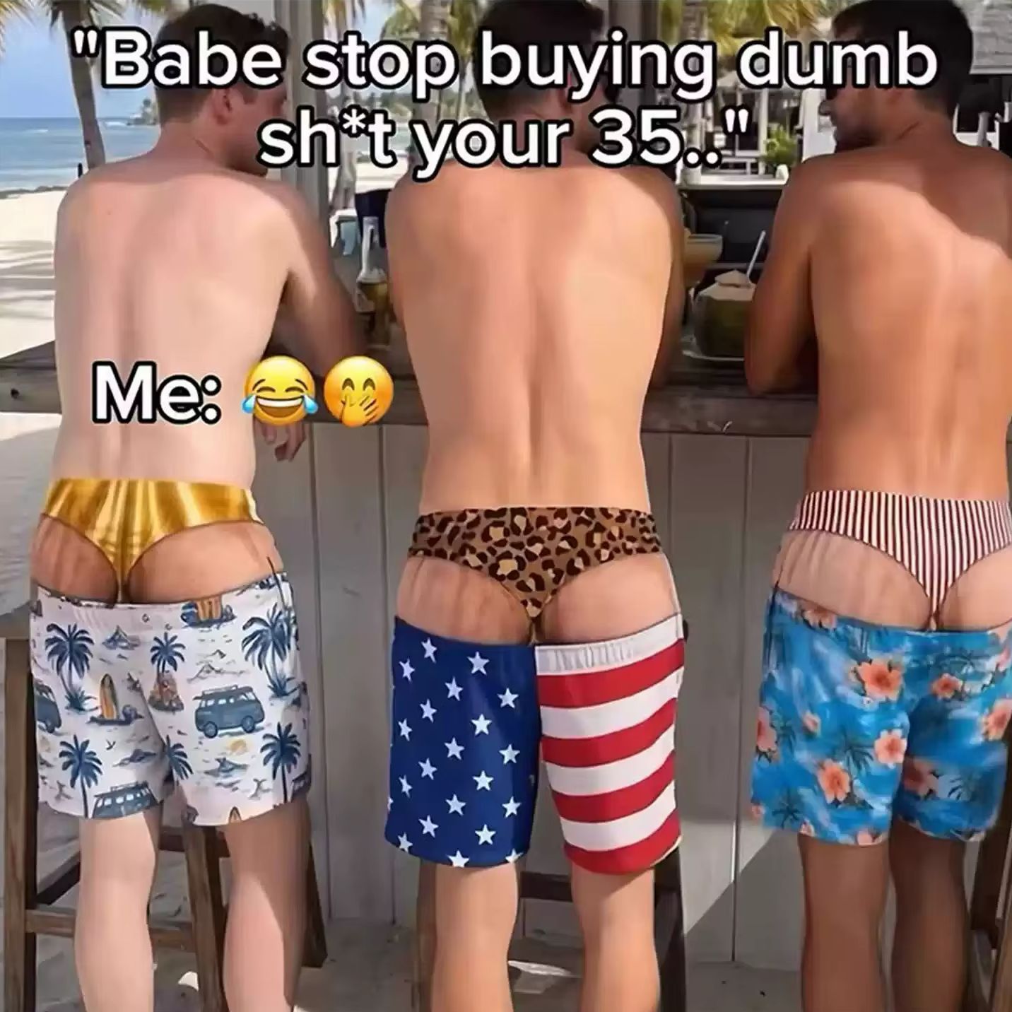 ノベルティメンズスイムトランクス、面白い毛深い脚のプリントビ - Swim Trunk Quick Dry のレビューと価格