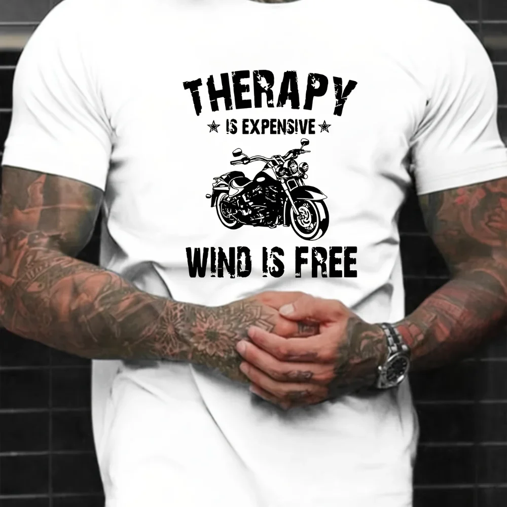 メンズ用バイク柄グラフィックTシャツ。超カジュアルな半袖デザ - Tee Graphic Print のレビューと価格