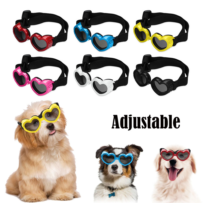 1 PC ハート型小型犬用サングラス防水 UV 保護猫用サン - Sunglass Retainer Cord のレビューと価格