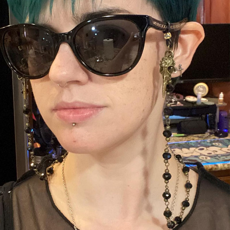 ゴシック華やかなレイヴンステートメントメガネチェーンサングラ - Sunglass Retainer Cord のレビューと価格