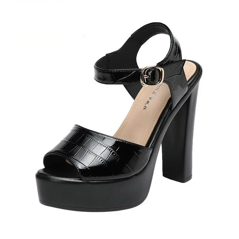 10cm 13cm ファッション本革サンダル 厚底プラットフ - Casual Sandal Leather のレビューと価格