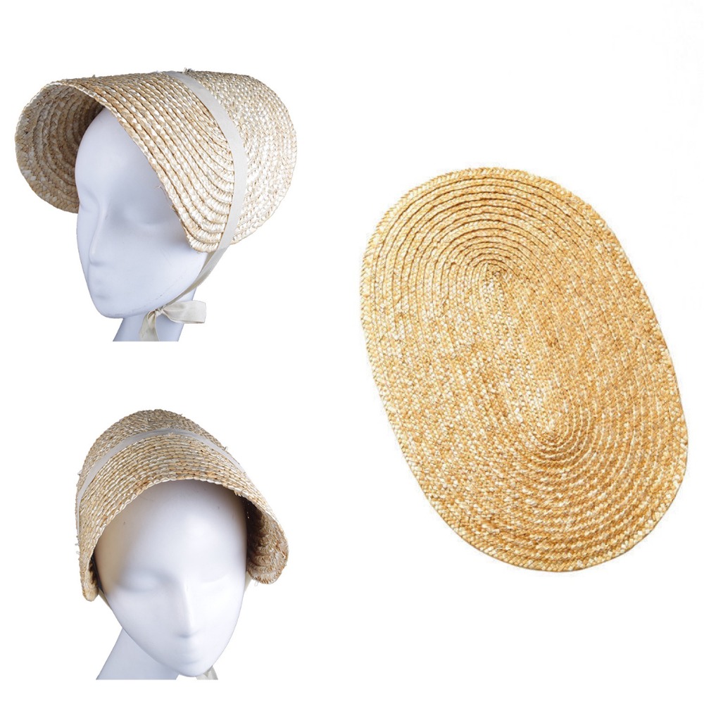 フレンチスタイルロリータ麦わら帽子ビクトリア朝風ボンネット手 - Bucket Hat Straw のレビューと価格