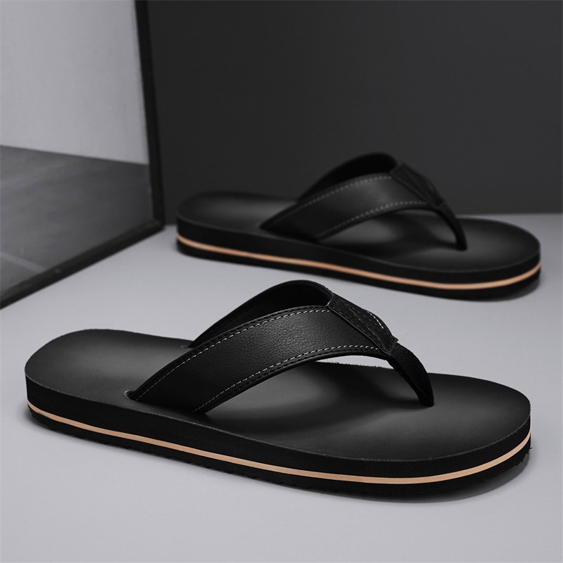 メンズヴィンテージウォッシュドフェイクレザービーチサンダル、 - Flip Flop Leather Men のレビューと価格