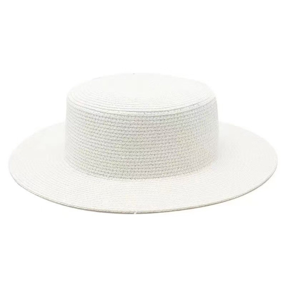 ファッショナブルなつば広麦わら帽子レディース手織り麦わらフラ - Bucket Hat Straw のレビューと価格