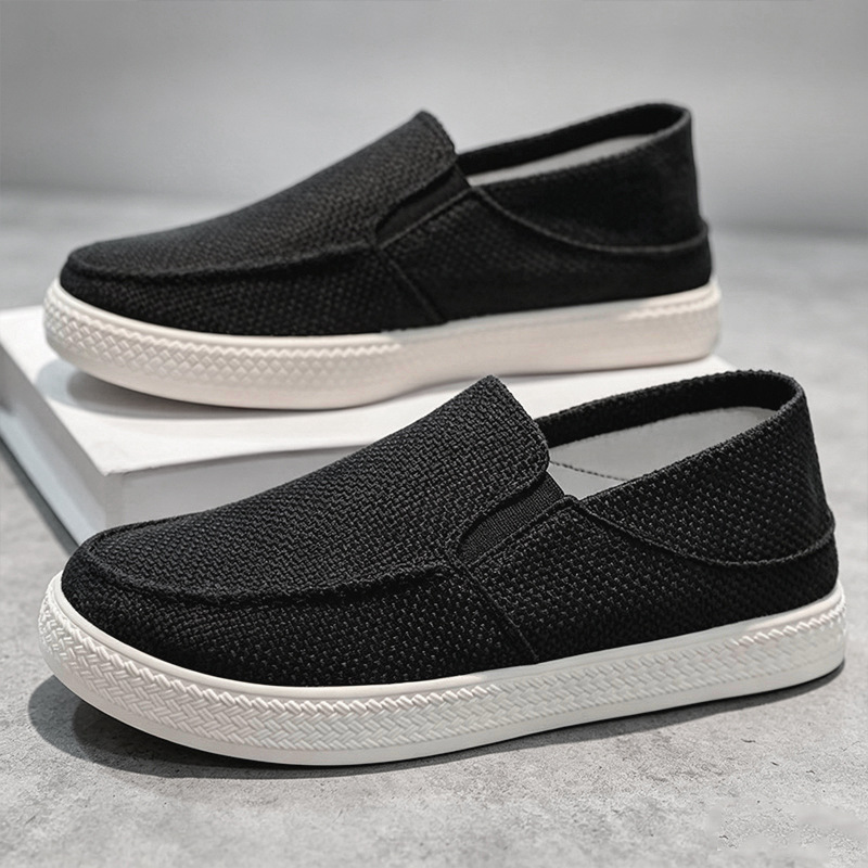 メンズリネンスリッポンローファー、通気性のある織物アッパー、 - Espadrille Slip On のレビューと価格