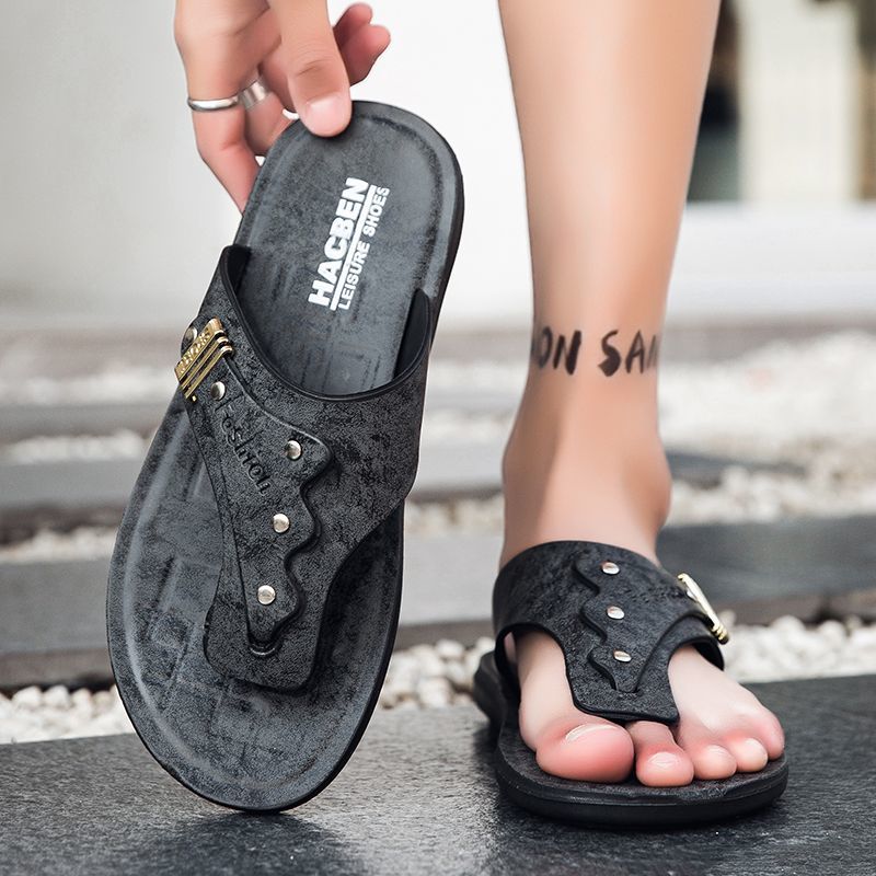 2026年新作 メンズ フリップフロップ 本革製 滑り止めソ - Flip Flop Leather Men のレビューと価格