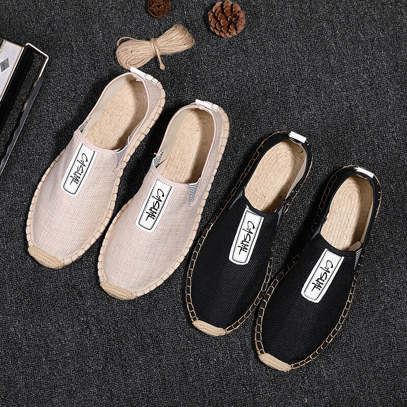 リネン製メンズカジュアルシューズ ローファー メンズフラット - Espadrille Slip On のレビューと価格
